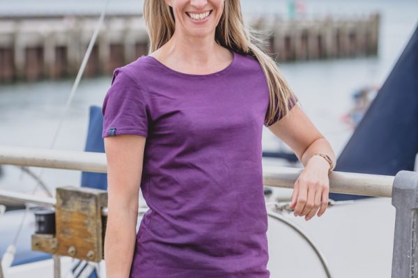 Touch of Tweed - organic cotton t-shirt purple - Dorset
