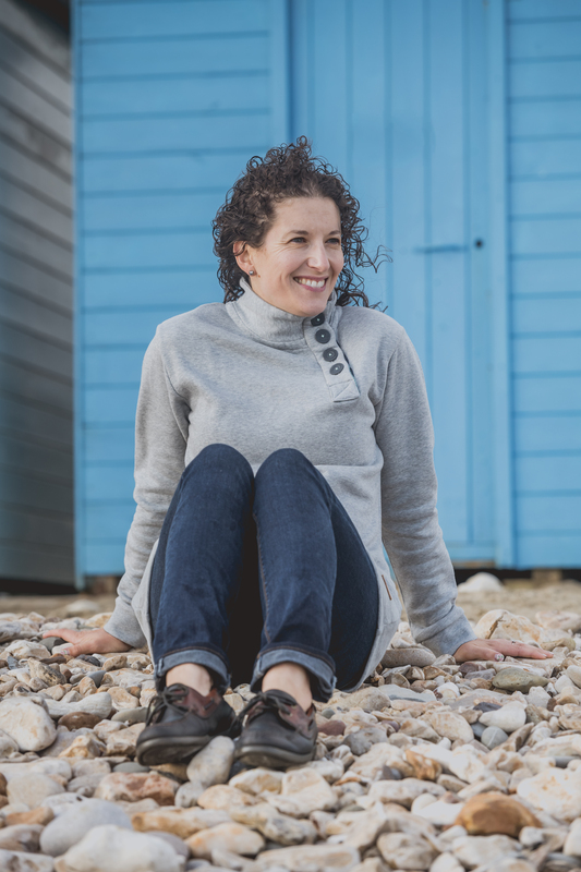 Touch of Tweed - Grey Halden Sweatshirt - Beach