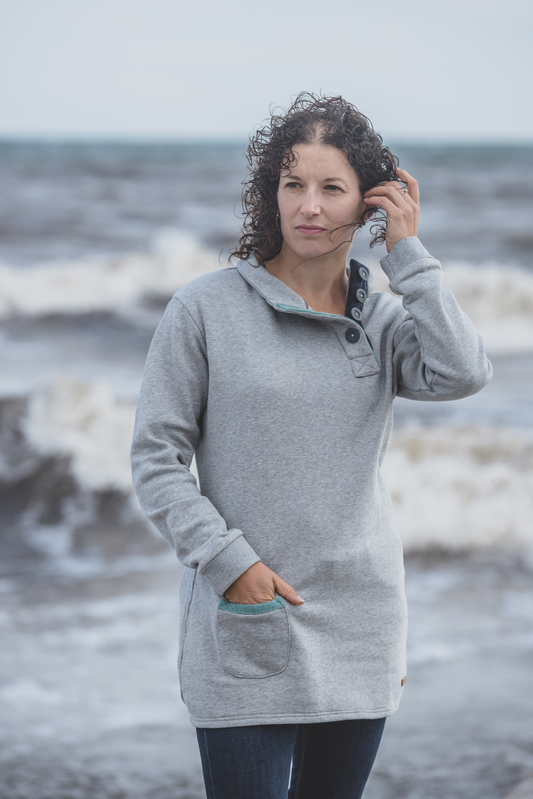 Touch of Tweed - Grey Organic Halden Sweatshirt - Dorset